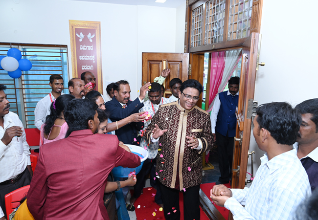 Bro Andrew Richard celebrates his 60th Birthday with grandneur amidst a large number of devotees here on Sunday, 16th, 2023, at Grace Ministry Prayer Centre Budigere in Bangalore with a myriad of wishes.